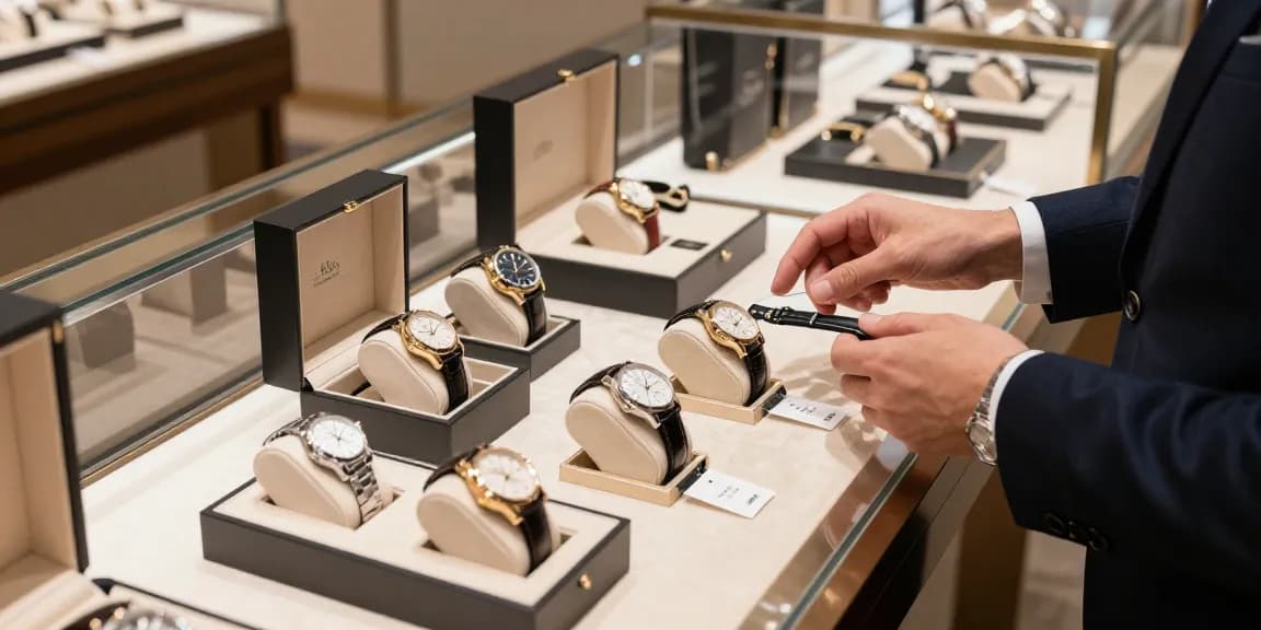 Explore exquisite replica watches in a luxurious retail setting highlighting intricate details and elegant designs.