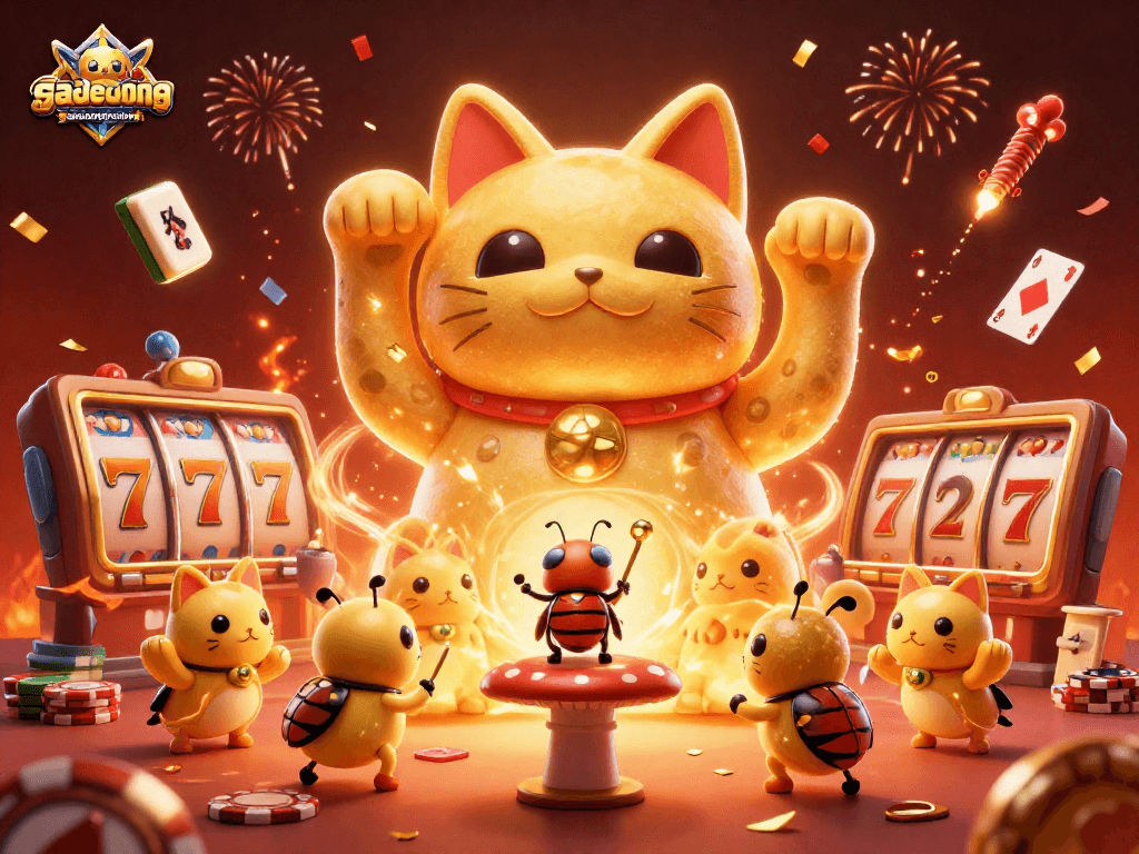Experience the excitement of gamenongtraivuive with a vibrant 3D casino illustration showcasing dynamic game elements.