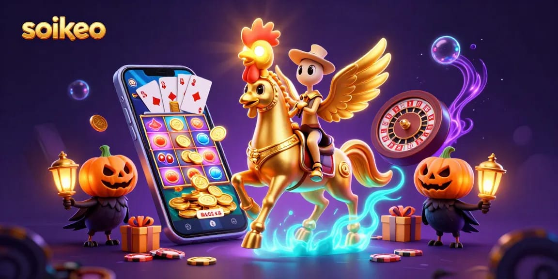 Experience the thrill of soikeo with a vibrant casino scene featuring animated characters and dynamic game elements.