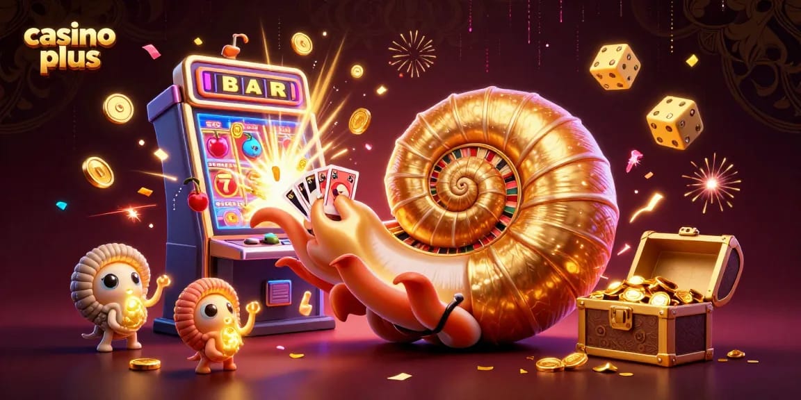 Place bets with Casino Plus at an engaging 3D casino featuring a giant nautilus roulette wheel and slot explosion.