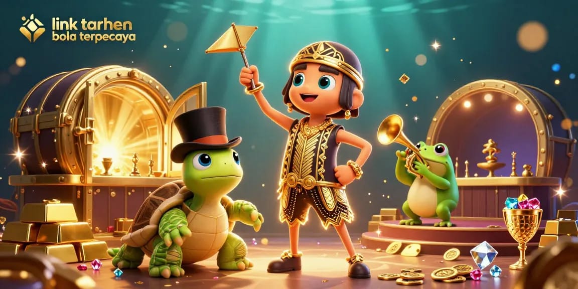 Bet on link taruhan bola terpercaya with exclusive golden gems and thrilling 3D illustration elements.