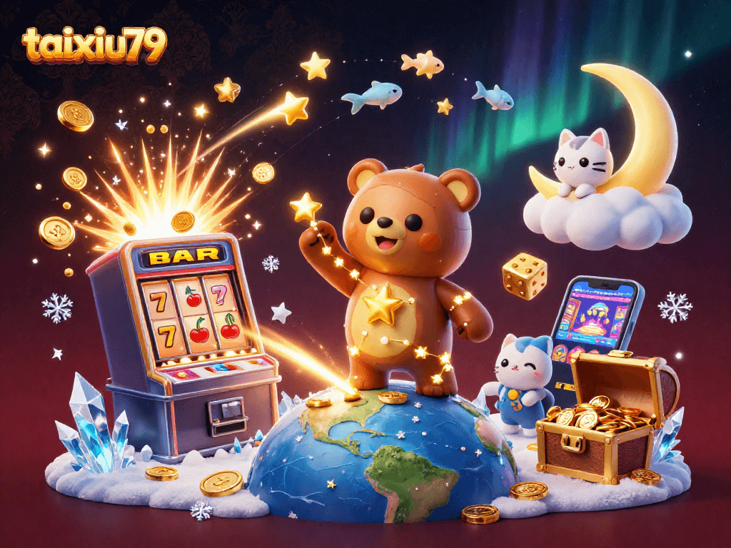 Experience thrilling gameplay at taixiu79 as stars, coins, and jackpot bliss unite in a casino spectacle.