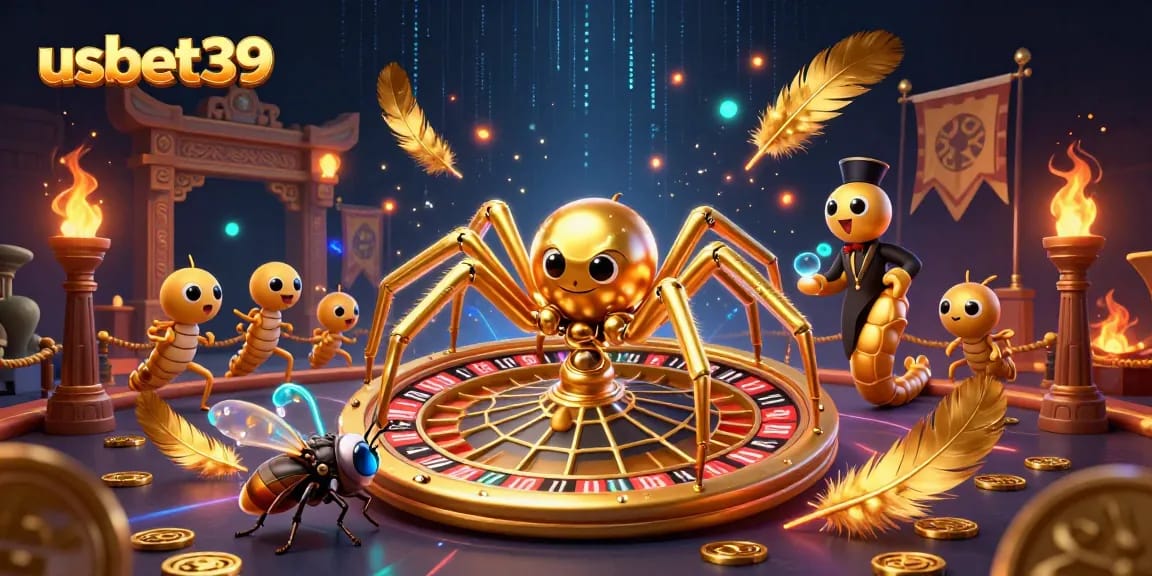 Experience thrilling bets at usbet39 with an exciting 3D casino scene full of dynamic elements.