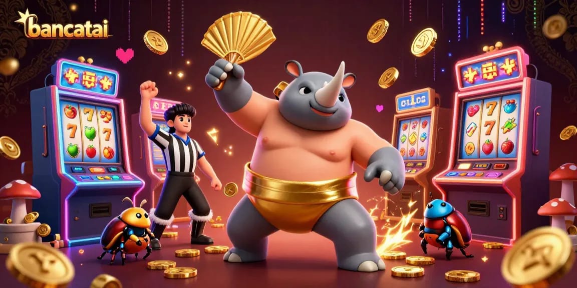 Experience thrilling gameplay at bancatai with our vibrant 3D casino action scene featuring lively characters and games.