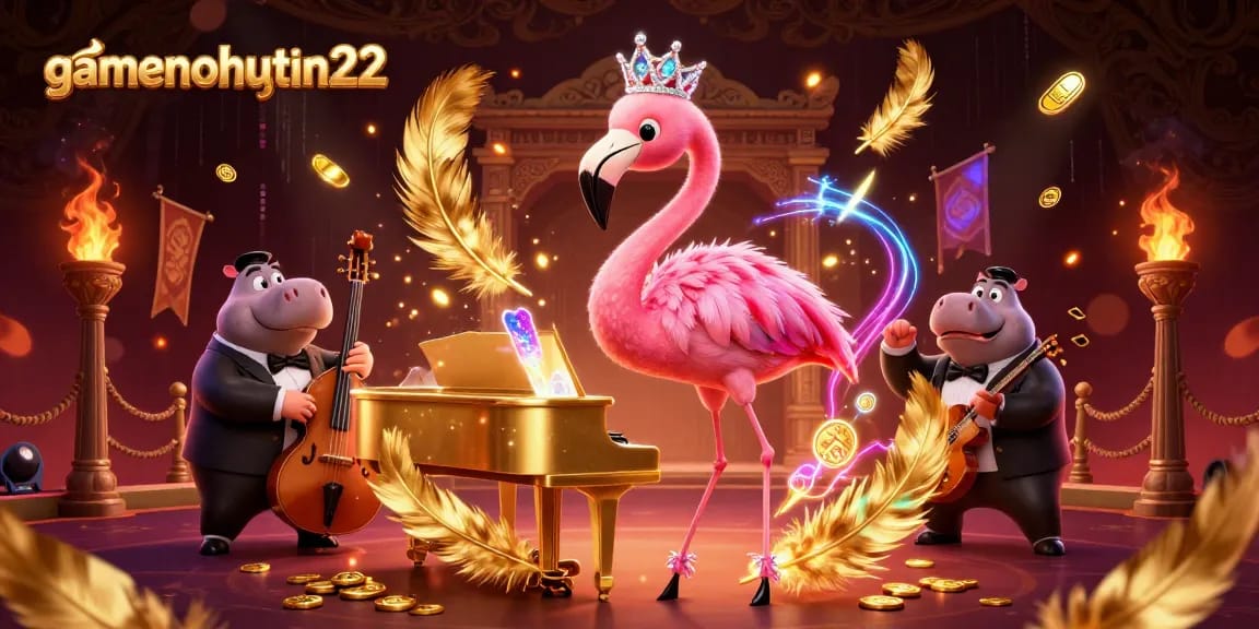 Engage with gamenohuuytin22's thrilling Pai Gow as animated characters celebrate with casino elegance.