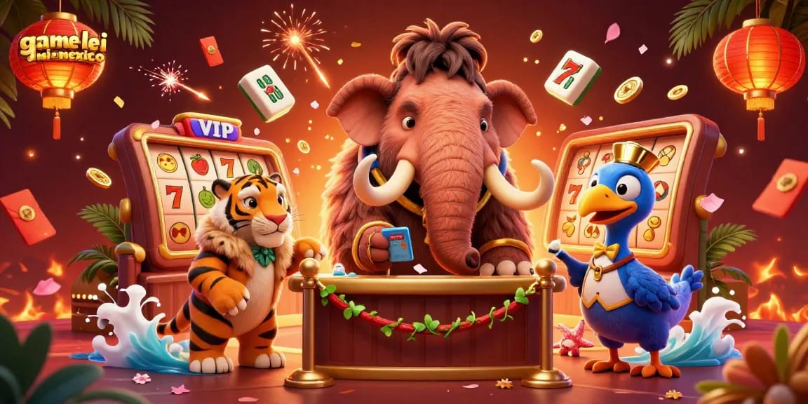 Engage with game-le-hoi-mexico in this vibrant casino scene featuring dynamic characters and festive elements.