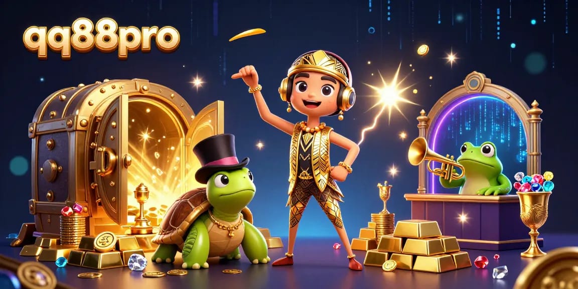 Engage in exciting gameplay at qq88pro with a vibrant casino scene featuring dynamic characters.