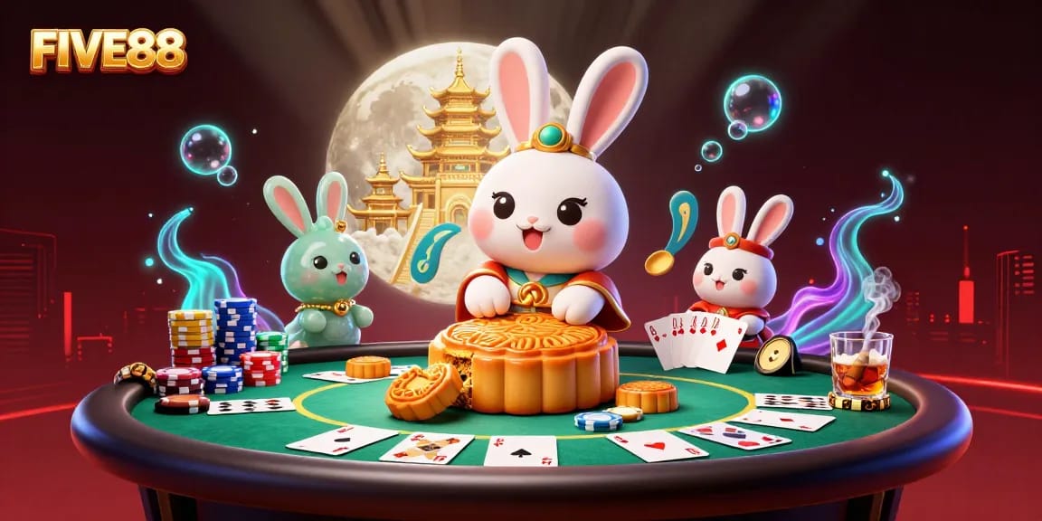 Engage with the FIVE88 excitement of poker as the moon rabbit unveils chips and mooncakes!