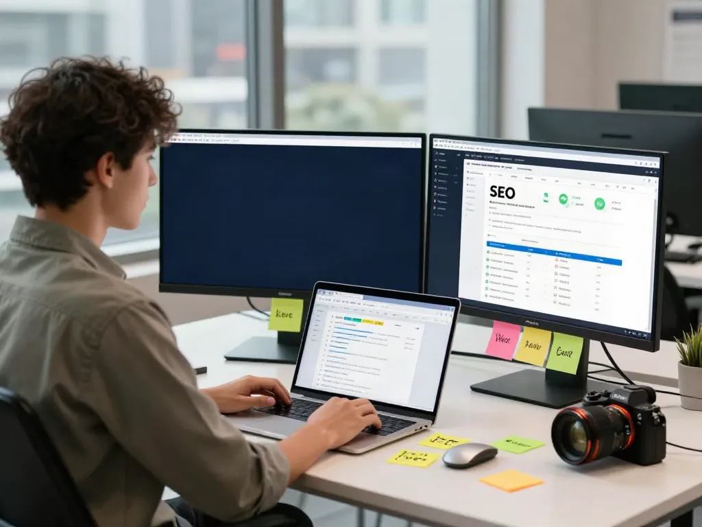 Instant indexing expert working in a modern SEO-focused workspace.