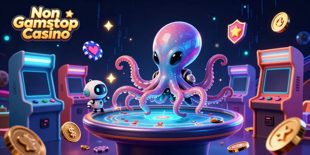 Experience thrilling gameplay at a Non Gamstop Casino with vibrant characters and engaging casino elements.