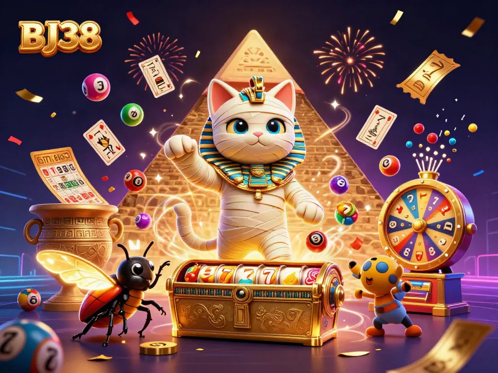 Engage with the vibrant world of BJ38 in a pyramid casino full of action and excitement.