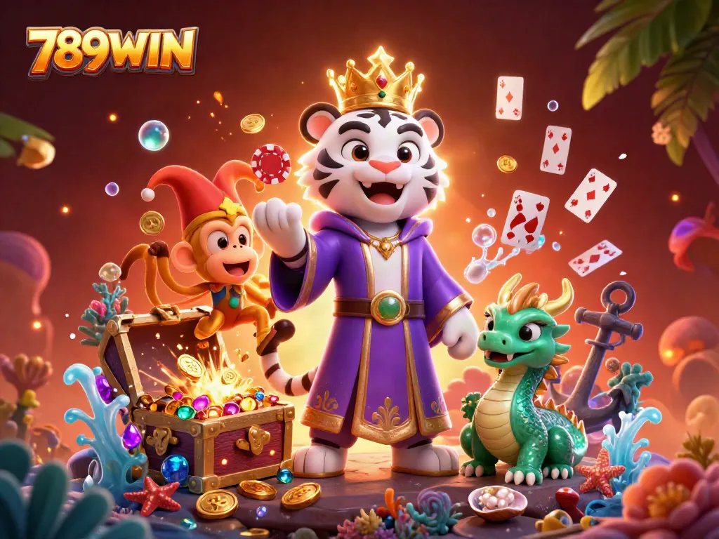 Experience the thrilling excitement of 789WIN with captivating characters and dynamic casino elements.