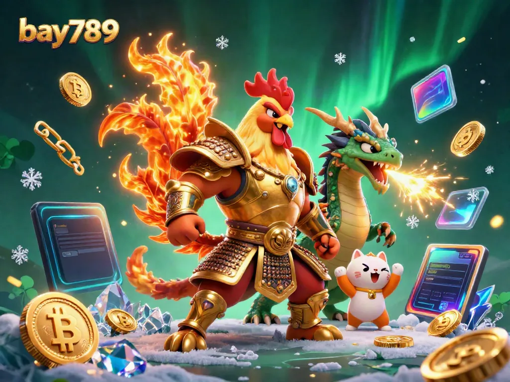 Enter the world of bay789 with energetic characters, vibrant gaming symbols and dynamic action elements.