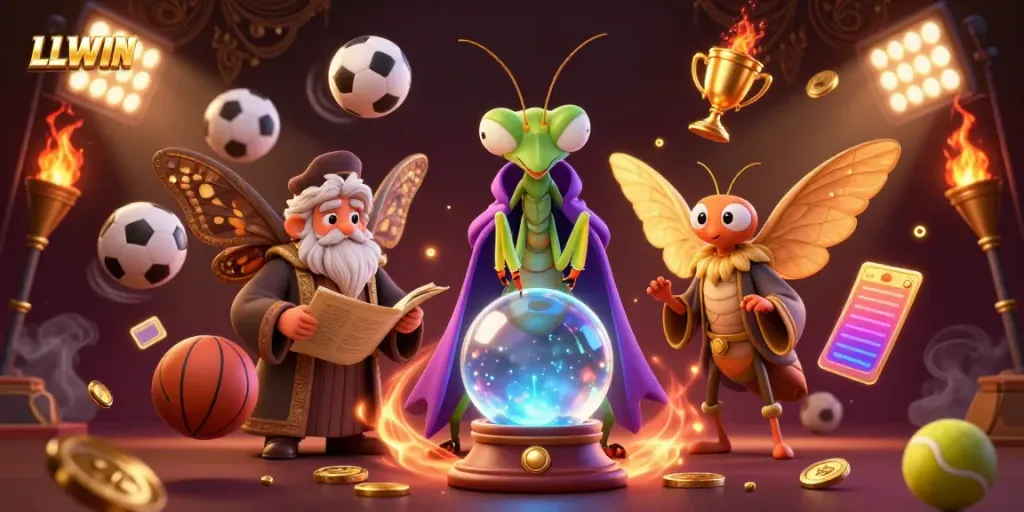Experience the excitement of LLWIN's online casino with dynamic characters and game elements.