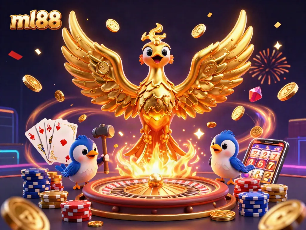 Experience thrilling wins at ml88 with golden coins, phoenix, and dynamic casino elements.