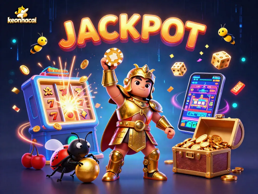 Experience keonhacai excitement as cartoon celebrities celebrate a huge casino jackpot.