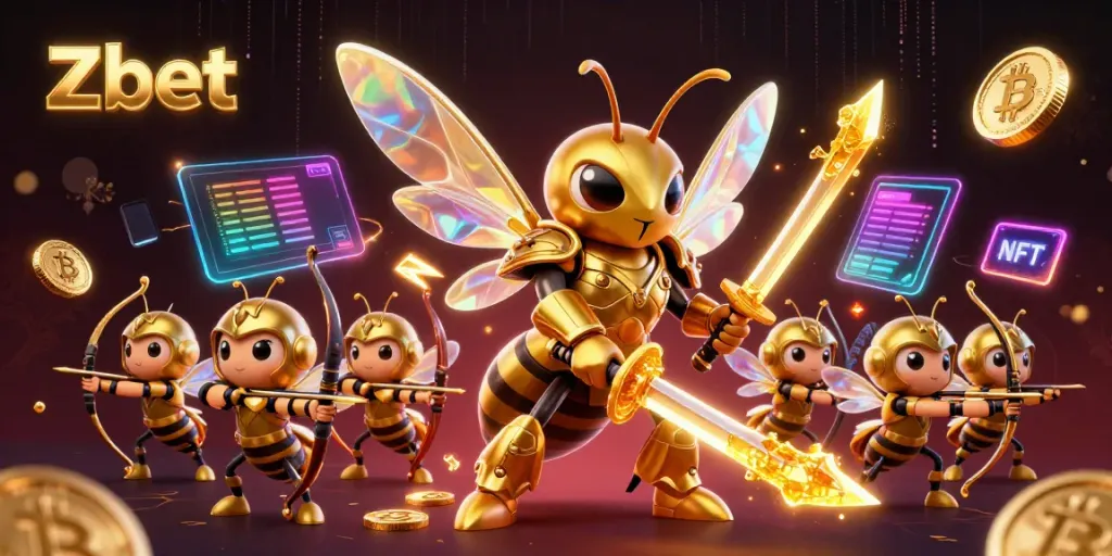 Engage in thrilling gameplay at Zbet featuring dynamic betting scenes and vibrant crypto elements.