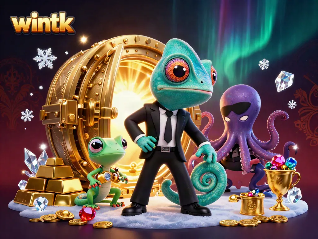 Experience the thrill of winning at wintk with an exhilarating casino adventure scene featuring dynamic characters.
