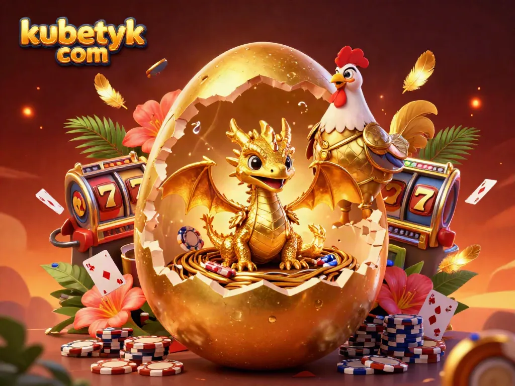 Spin and win at kubetyk com with golden dragon and vibrant casino elements