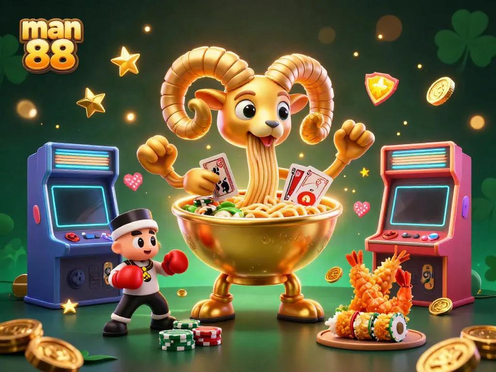 Engage with thrilling gaming action at man 88 featuring unique characters in a vibrant casino scene.