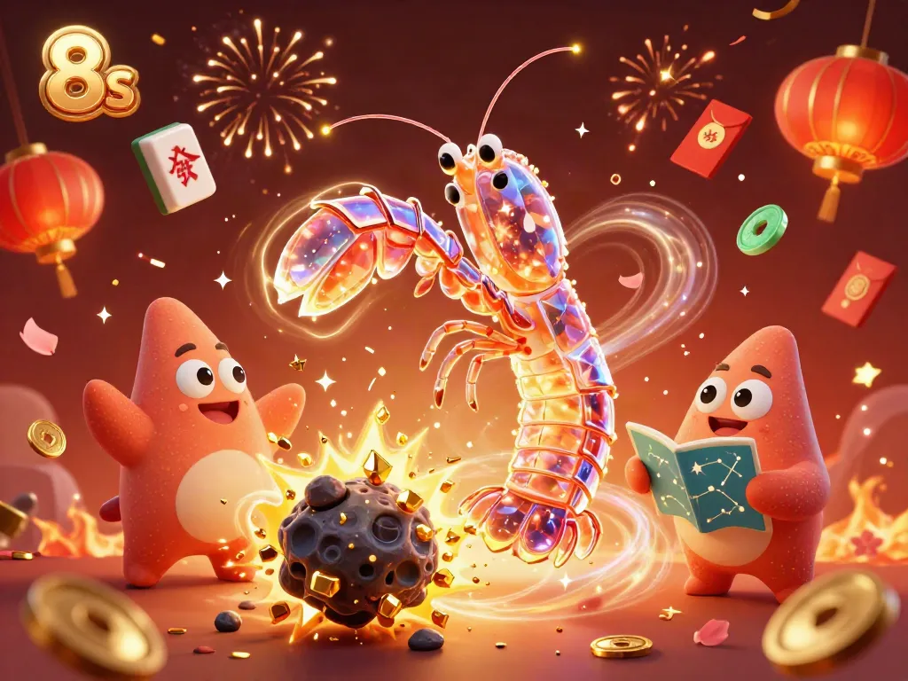 Experience the thrill of 8s gaming with vibrant gold and red elements enhancing this exciting casino scene.