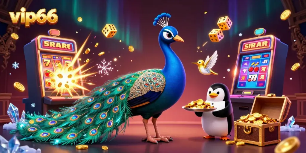 Celebrate wins at vip66 with an exciting 3D visual of grand casino games and vibrant characters.