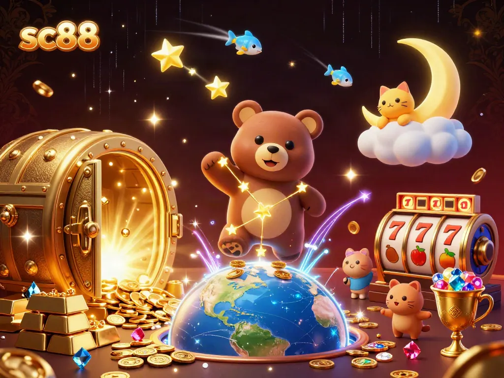 Experience the thrills of sc88 gaming with lively characters and dazzling casino elements.