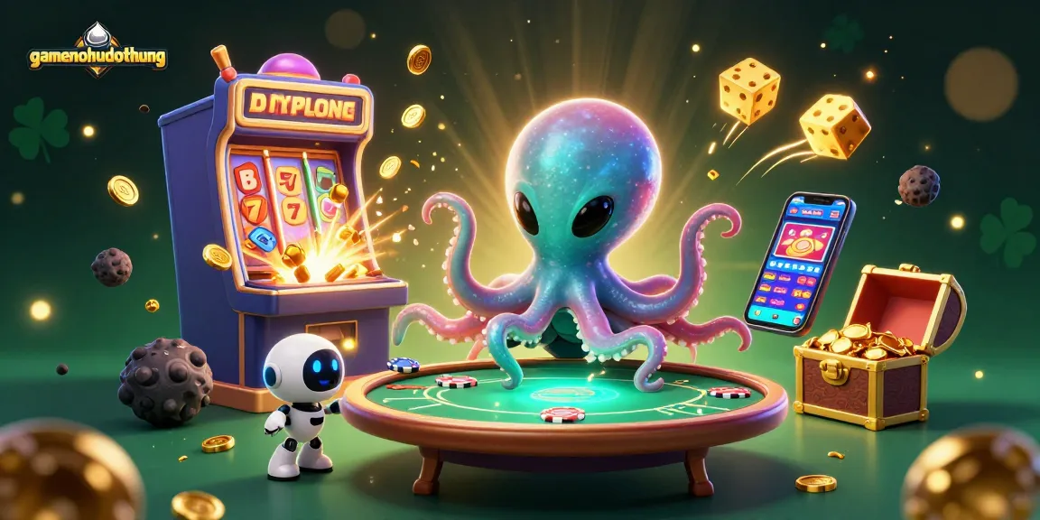 Spin to win with gamenohudoithuong at a vibrant alien casino with jackpot excitement!