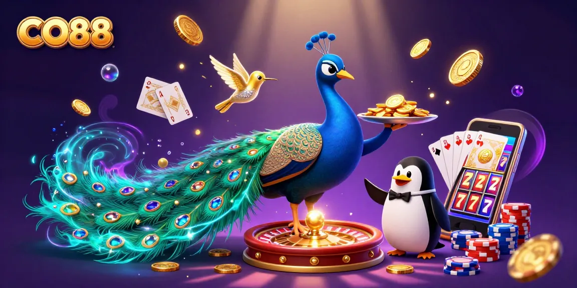 Experience the excitement of CO88 with vibrant casino elements and dynamic characters.