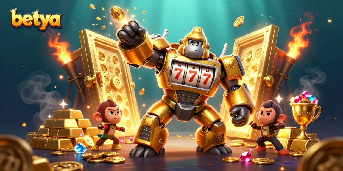 Experience thrilling jackpots with betya in this vibrant casino-themed illustration.
