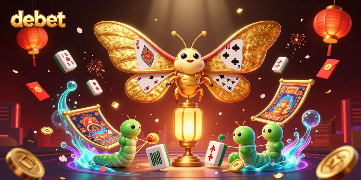 Engage with debet in a vibrant casino scene featuring playing cards and joyful elements.