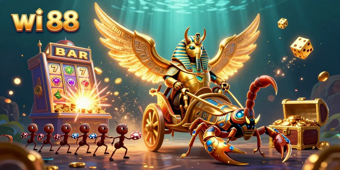 Experience excitement and winning moments with wi 88 in a vibrant dynamic casino scene featuring a jackpot explosion.