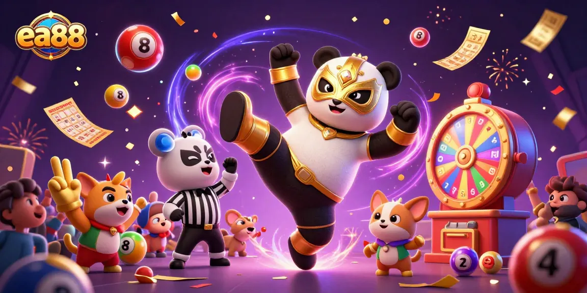 ea88 engaging in dynamic lottery action with colorful elements and festive atmosphere