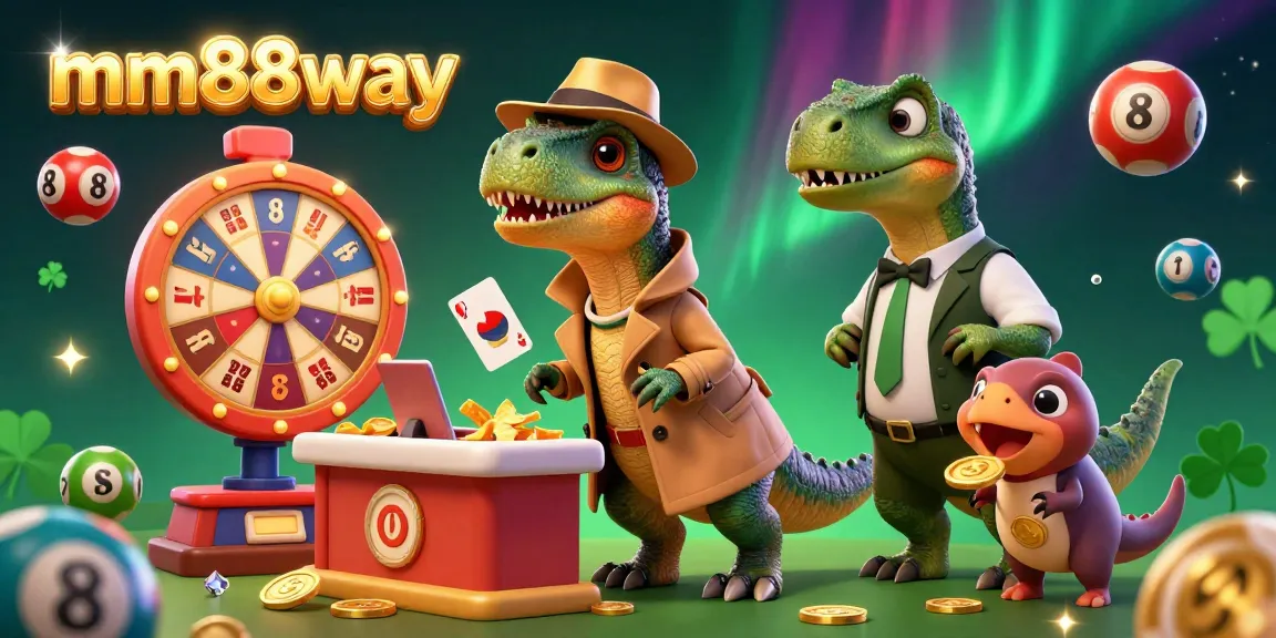Engage with the exciting lottery experience at mm88way featuring playful velociraptors and vibrant game elements.