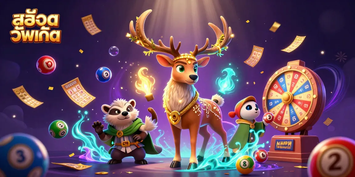 Experience engaging gameplay through สล็อตอัพเดท with vibrant, dynamic illustrations of slots and lottery elements.