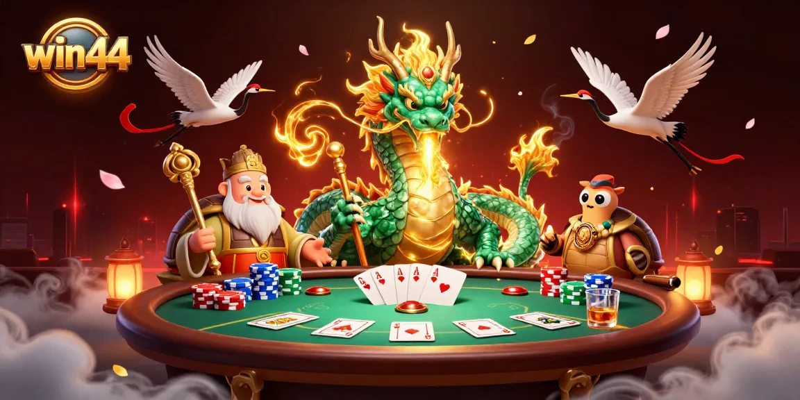 Experience the excitement of win44 with a dynamic casino scene featuring iconic characters and games.