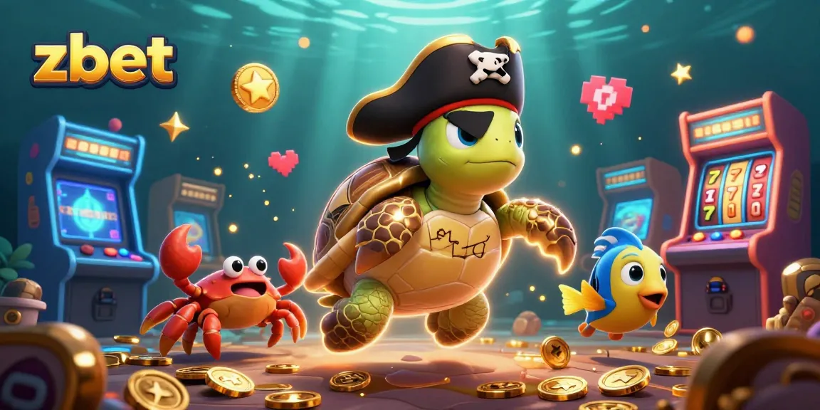 Experience thrilling gameplay with zbet's vibrant pirate-themed casino illustration featuring 3D characters.
