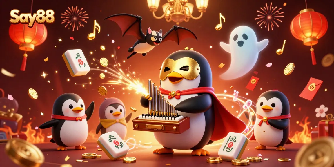 Experience exhilarating gameplay at Say88 with a vibrant casino-themed 3D illustration full of action.